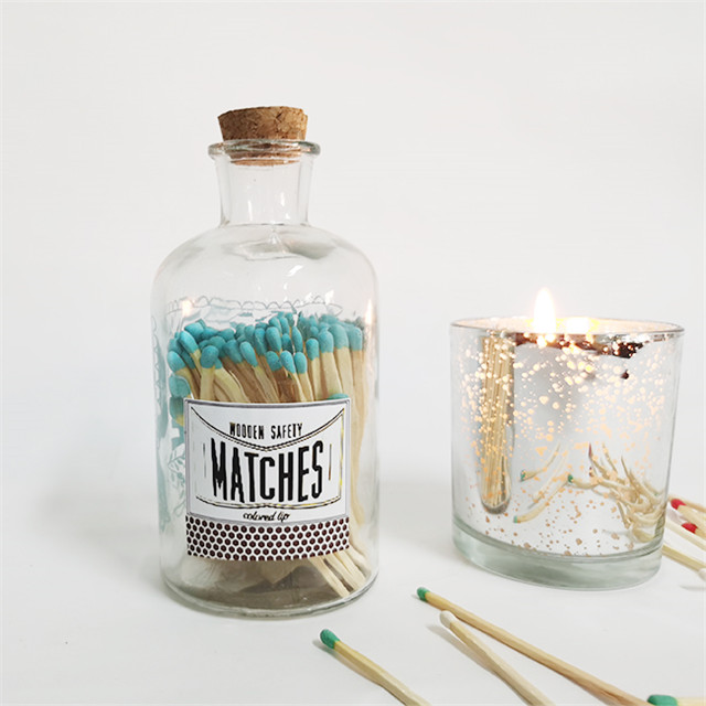 Home Decoration Safety Matches in Glass Container
