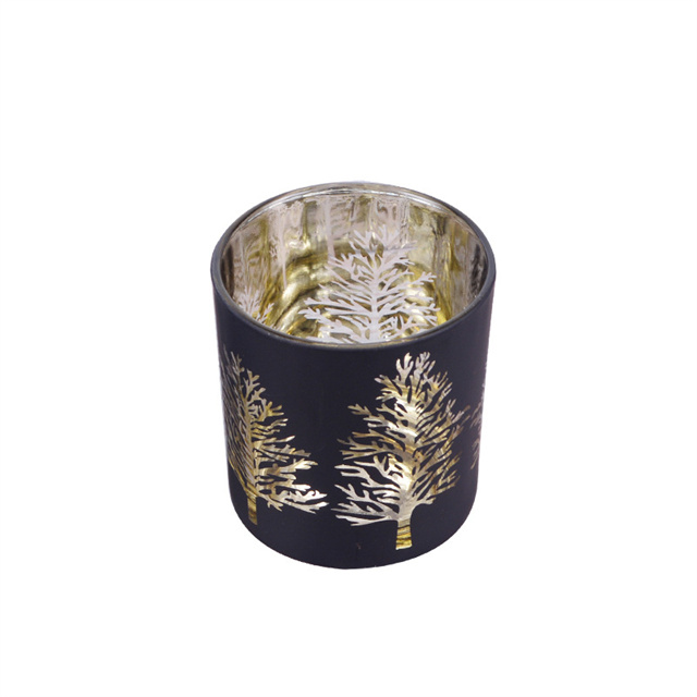 Black Matte Gold Candle Jar Crafts