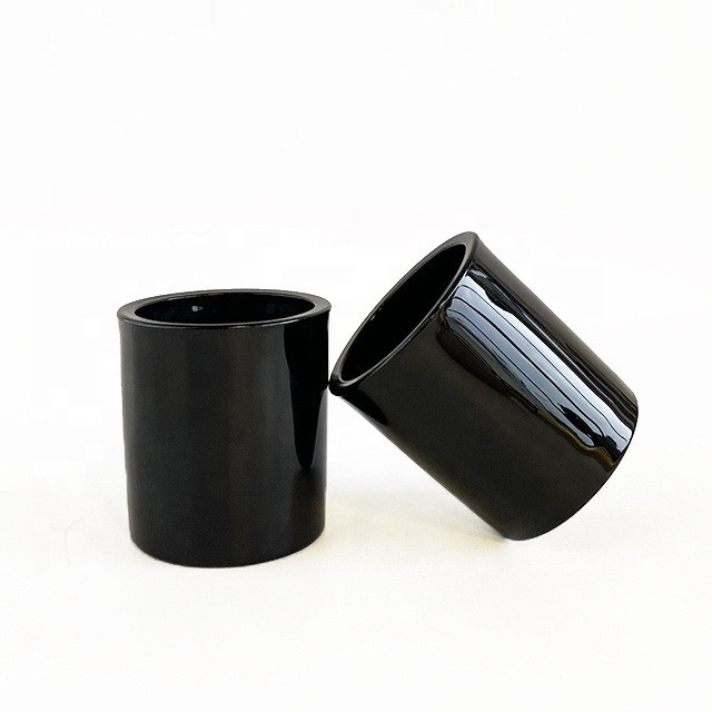 Decorative Small Black Classic Candle Container