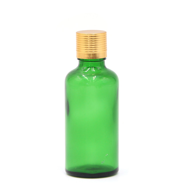 Green Essential Oil Bottle With Cap