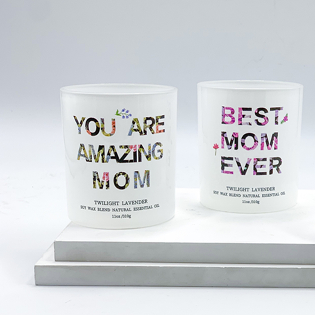 Matte Custom Mother's Day Candle Jar