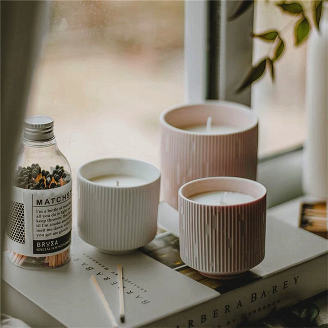 Minimalism Style Matte Ceramic Candle Jar