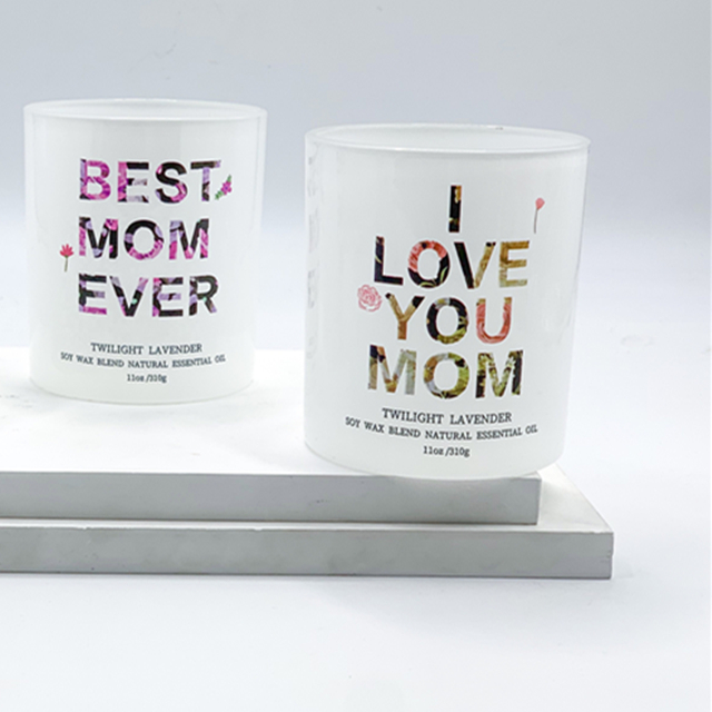 Design Mother's Day White Candle Container