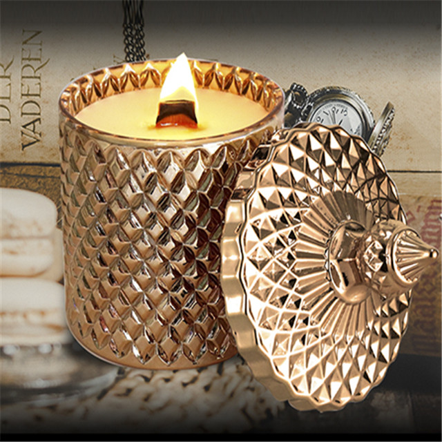 Luxury Geo Rose Gold Candle Jar