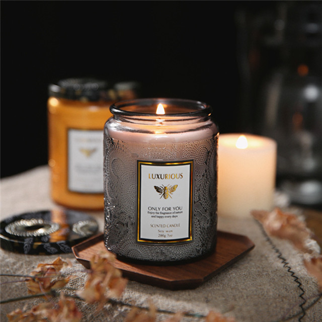 Custom Large Thick Embossed Candle Holder 