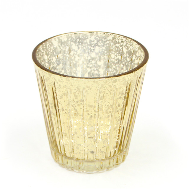 Rose Gold Electroplated Glass Candle Holder