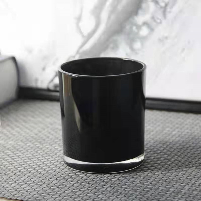 Luxury Glossy Black And White Candle Jar