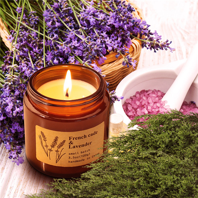 Amber Scented Candle Jar Label Carton
