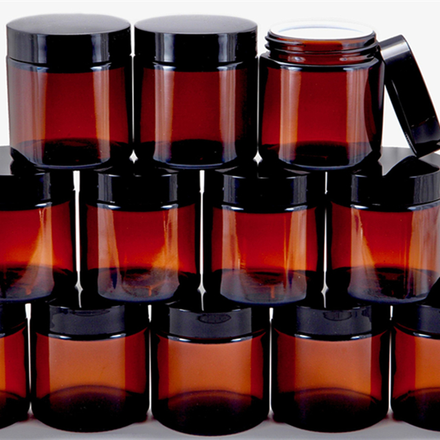 Custom Amber Candle Jar With Lid