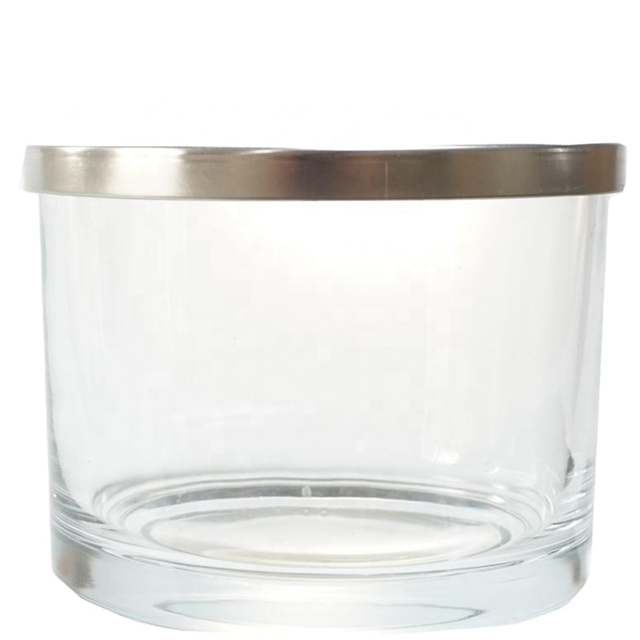 3 Wick Tumbler Candle Jar With Gold Lid