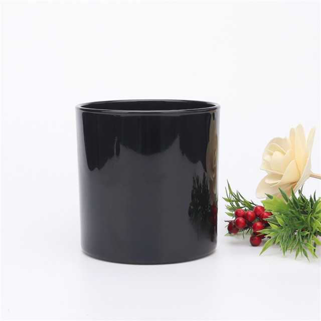 Glossy Candle Holder With Lid Home Decorative